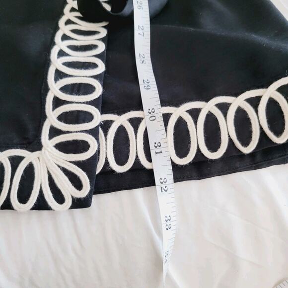 Mon Renn Dress Small Black Sentiment Mini Wrap Plunge Neck Belt Cornelli NEW - Picture 16 of 16